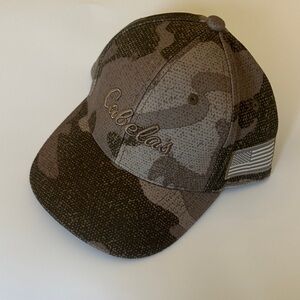Cabela's Brown Camouflage Cap with Flag Detail